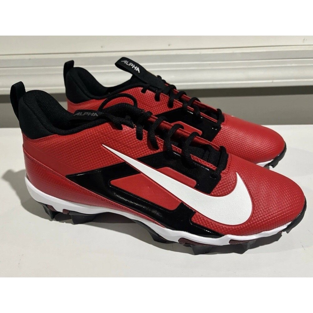 Nike Alpha Menace 4 Shark Football Cleats Mens Hyper Red FN0028-600 Sz 11.5